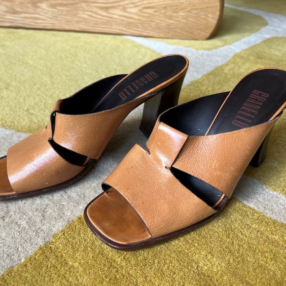 Prada for Granello Block Heel Leather Sandal - Picture 12 of 16